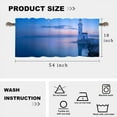 thumbnail image 2 of 1 Panel Nautical Ocean Kitchen Valance Curtains for Windows, White Lighthouse Coastal Window Treatment Rod Pocket Drapes Valances for Bathroom, 54" X 18", 2 of 6