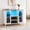 White, variant on 47.2" Rustic Oak Wine Bar Cabinet with LED Light, Liquor & Coffee Buffet Sideboard with Wine Rack, Glass Holder & Adjustable Shelves