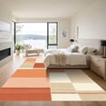 thumbnail image 3 of ODIKA 5'x7' Machine Washable Non-Slip Area Rug, Geometric Terracotta High Traffic Rug, Orange, 1061028, 3 of 7
