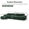 thumbnail image 2 of 141" Oversized Modular Sectional Sofa, L-Shaped Boneless Couch with Deep Seat, 5-Seater Velvet Cloud Couch with Ottoman for Living Room, Green, 2 of 9