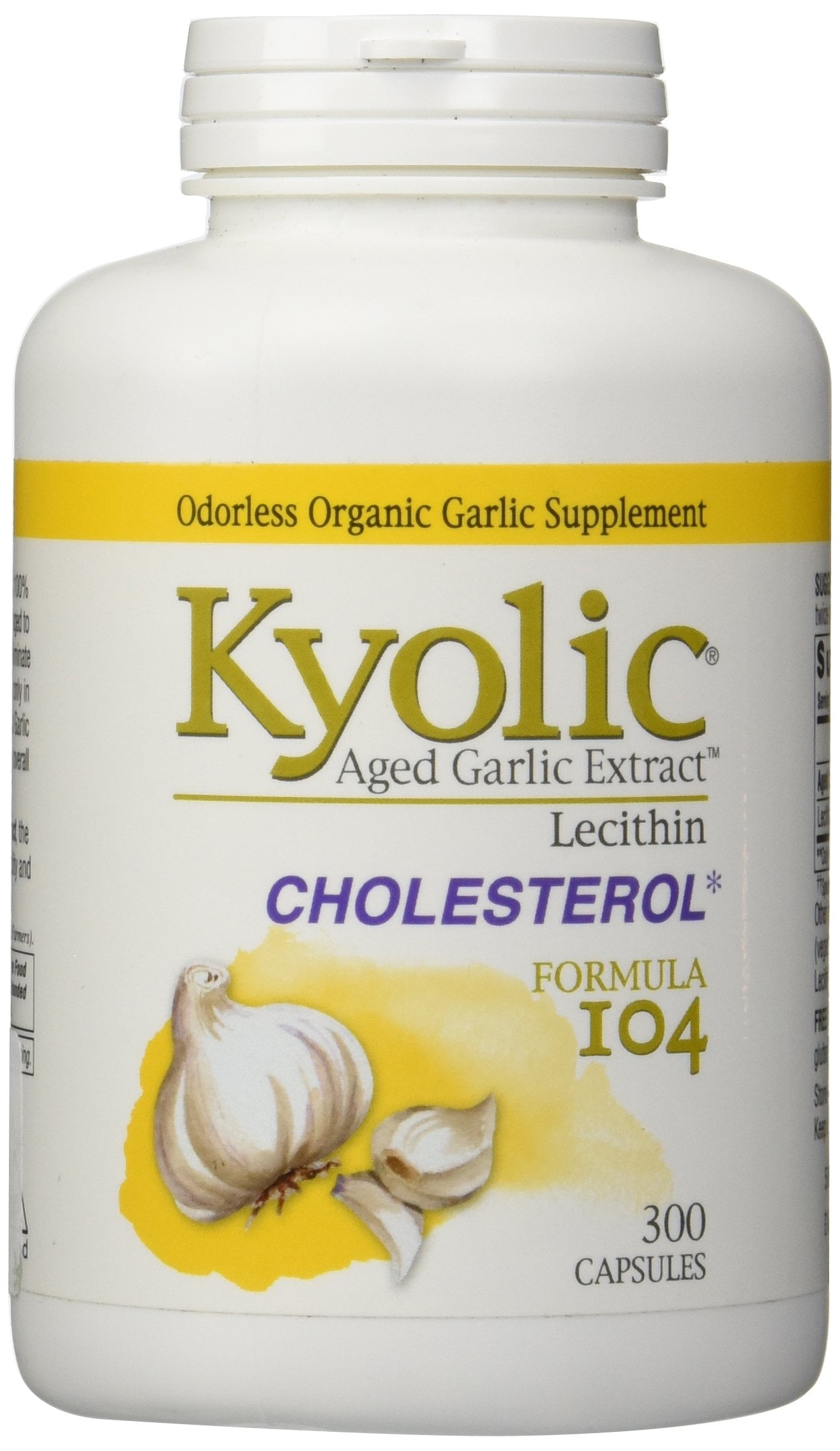 Kyolic Aged Garlic Extract Cholesterol Formula 104 300 Capsules