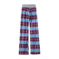 thumbnail image 2 of Pants Clearance Womens Comfy Stretch Floral Print Drawstring Wide Leg Lounge Pants Spring Blue L, 2 of 3