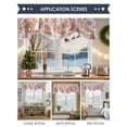 thumbnail image 6 of Tie Up Valance Curtain for Kitchen,Xmas Tree Ginger Bread House Rod Pocket Short Curtains Adjustable Tie-Up Shade Valances,Winter Pink Snowflake Window Treatment for Bathroom Living Room Bedroom, 6 of 8