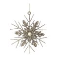 thumbnail image 1 of Adorno Navideño Holiday Time Copo de nieve de oro champán de 16.5 cm, 1 of 4