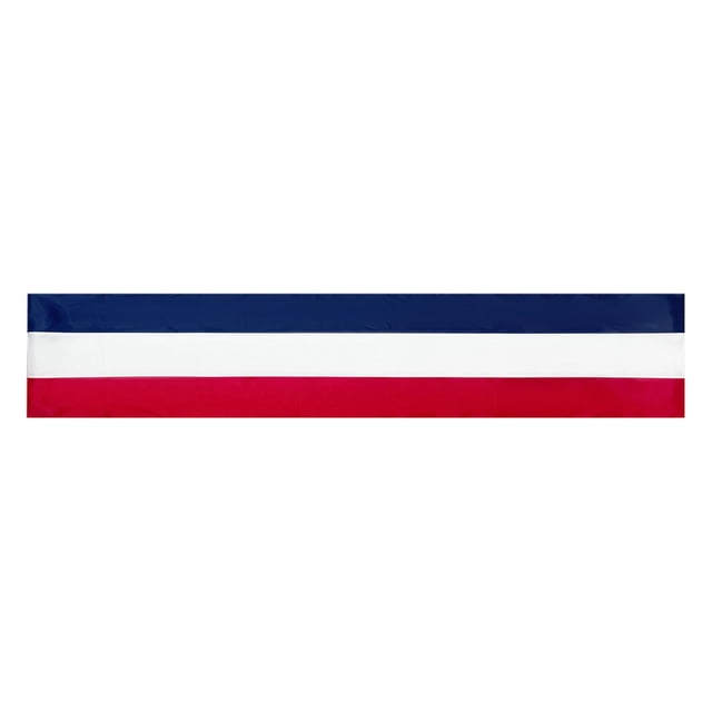 4th Of July Decorations Streamer 23 in x 236 in Red White Blue Multicolor Polyester Backdrop For Independence Day Party
