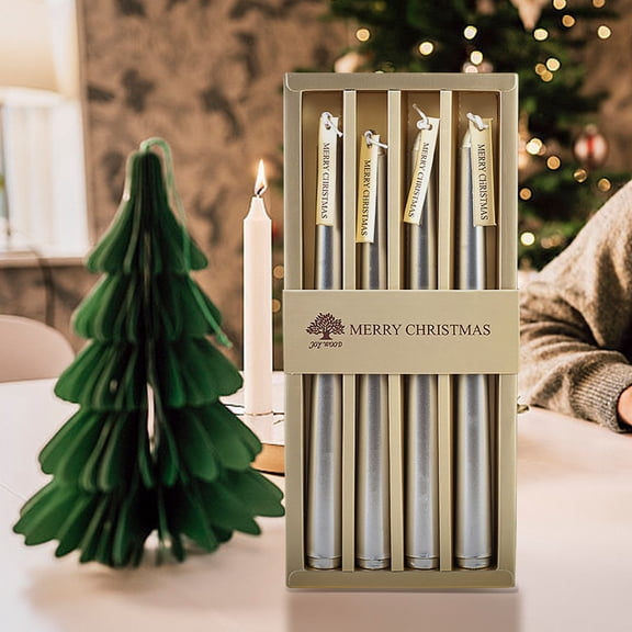 BOBOMOTI 4Pcs Christmas Candles Decorations Scented Candles Gifts Set for Christmas Valentine Wedding Indoor Decor Clearance
