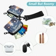 thumbnail image 2 of Women's Coin Purses Keychain Wallet Mini Zip Dual Pouch Wristlet Portable Coin Purse Small Wallets For Travel Sports Outdoors Halloween Party, 2 of 6