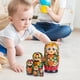 thumbnail image 5 of Muñecas creativas de anidación de madera para niños conjunto de muñecas Tmvgtek Matryoshka pintadas a mano juguete de deseos para el Día de los niños adornos de muñecas rusas, 5 of 8