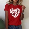 thumbnail image 2 of VKOYWKM Love Heart T Shirts Women Valentines Day Shirts Love Graphic Tees Short Sleeve Casual Crew Neck Holiday Tops Romantic Valentines Day Gifts Shirt, 2 of 6