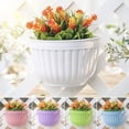 thumbnail image 5 of 8 Pack White Wall Hanging Planters Pots for Indoor Plants Wall Plants Holder with Drainage Hole Balcony Planters Railing Hanging Pot Fence Vertical Living Mount Outdoor with Hooks/Screws, 5 of 9
