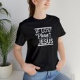 thumbnail image 4 of "Please Return To Jesus" Women's Christian Short Sleeve Tee Shirt, 4 of 5