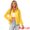 Yellow, variant on DARING DIVA Women's Long Sleeve Tops Button Down See Through Mesh Shirt 2XL Black