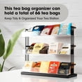 thumbnail image 4 of Organizador de bolsas de té de acero y acrílico de 3 niveles, 15 compartimentos, paquetes de azúcar, soporte de almacenamiento de estación de café para gabinetes, encimeras,, 4 of 13