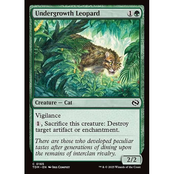 MtG Tarkir: Dragonstorm Common Undergrowth Leopard (FOIL) #165