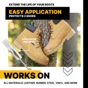 Boot Toe Protector Adhesive, Shoe Glue Toe Protectors for Shoes and Work Boots - Waterproof, Heat Resistant, Heavy Duty Protective Layer and Shoe Repair Kit - Easy Application, Covers 2 Shoes, Tan Co