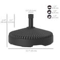 thumbnail image 3 of Outsunny Base Ronde pour Parasol de Patio, Support de Parasol, Rempli de Sable/eau, Noir, 3 of 10