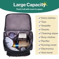 thumbnail image 3 of MesaSe Diaper Bag Backpack Multi function Waterproof Diaper Bag Travel Essentials Baby Bag with Nappy Changing Pad Stroller Straps Red, 3 of 5