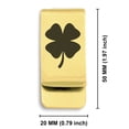 thumbnail image 2 of Stainless Steel Four Leaf Clover Good Luck Charm Classic Slim Money Clip Credit Card Holder, 2 of 2