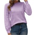 thumbnail image 2 of Women's Autumn And Winter Long Sleeve Solid Comfortable Tops, 2 of 5