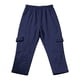 thumbnail image 4 of Ceisia Men's Solid Color Loose Cargo Capris with Elastic Drawstring Waist & Multi Pockets Navy XXXL Gifts, 4 of 6