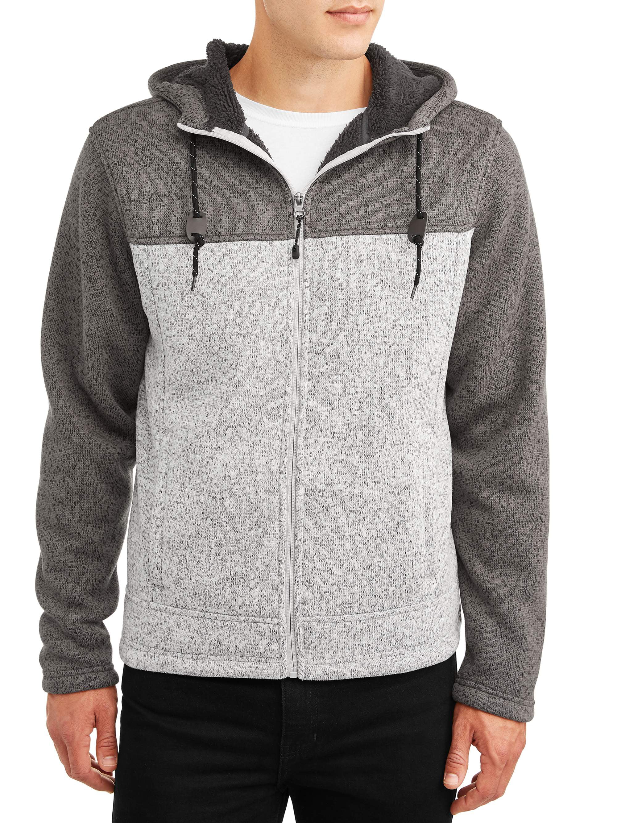 GEORGE - George Men's Full Zip Sherpa Sweater Fleece, up to Size 5XL ...