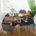 thumbnail image 3 of Yayeee Tablecloths 60" x 60" Rectangle Wrinkle Resistant Party Table Cover, Skeleton with Sun, 3 of 8