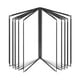 thumbnail image 4 of Porta libros de menú Esquinas de metal Porta menús tamaño carta Carpeta de menú transparente Menú 10 Página 20 Ver, 4 of 8