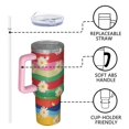 thumbnail image 4 of OBREWU Pioneer Flower Tumbler with Handle and Lid,Pioneer Flower 40oz Double Wall Vacuum Insulated Tumbler,Cups Gift for Women and Men, 4 of 7