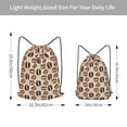 thumbnail image 4 of XMXT Waterproof Gym Bag, Cartoon Coffee Beans Print Drawstring Backpack for Men, s, 4 of 8