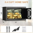 thumbnail image 2 of 0.4 cubic feet fireproof, waterproof, keypad small safe, solid alloy steel office hotel home mini safe, black., 2 of 4