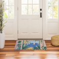 thumbnail image 3 of Yayeee Doormat for Inside 20"x32" Absorbent Low-Profile Washable Non-Slip Rubber Backed Entryway Rug, Seaside Leaves, 3 of 8