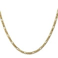 thumbnail image 2 of 14K Yellow Gold Figaro Chain Necklace 18 inch 3 mm Flat with Lobster Clasp, 2 of 4