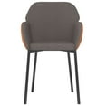 thumbnail image 2 of vidaXL Dining Chairs 2 pcs Dark Grey Fabric and Faux Leather, 2 of 5