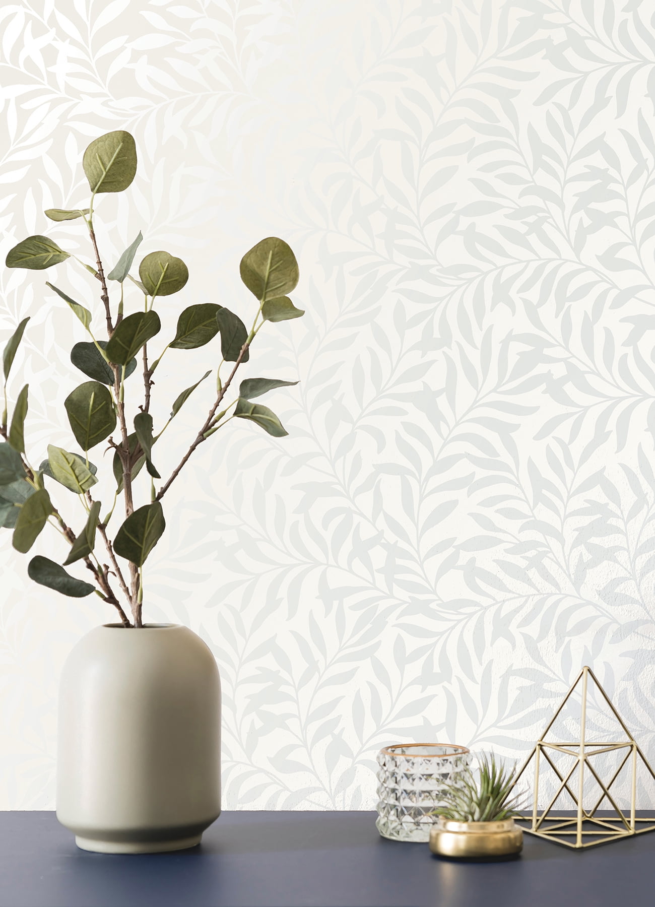 Brewster Home Fashions Salix Silver Leaf Wallpaper