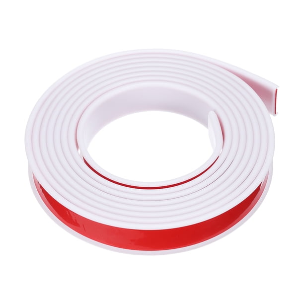 Banda de borde en forma de U Uxcell, 9.8Ft x 25mm de borde de chapa autoadhesivo TPE, borde flexible de muebles de contrachapado (blanco)