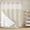 Beige, White, variant on Black Botanical No Hook Shower Curtain with Snap in Liner, Waterproof Fabric Shower Curtains, Vintage Floral Plants Branch Shower Curtain Set Top See Through for Bathroom 72"x78"