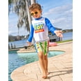 thumbnail image 2 of Disney Toy Story Toddler Boys' Swimwear 2-Piece Rash Guard and Swim Trunks Set Toy Story Blue Stripe, 2 of 8