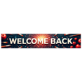 thumbnail image 1 of Welcome Back Theme Party Banner Heart Design Background Wedding Event Backdrop School Decorations Reunions Photo Props, 1 of 4