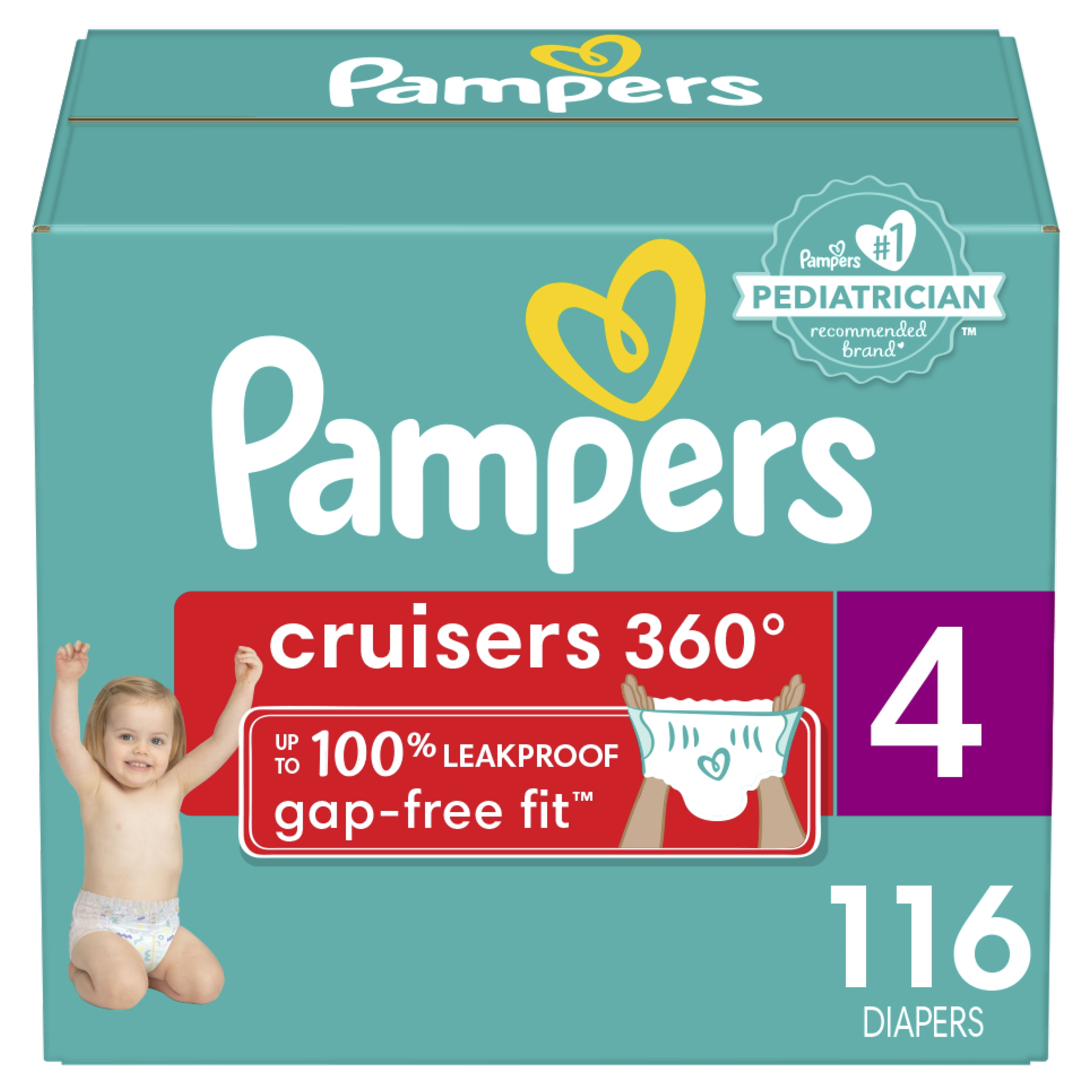 Pampers Cruisers 360 Fit Diapers Size 4 116 UK Ubuy