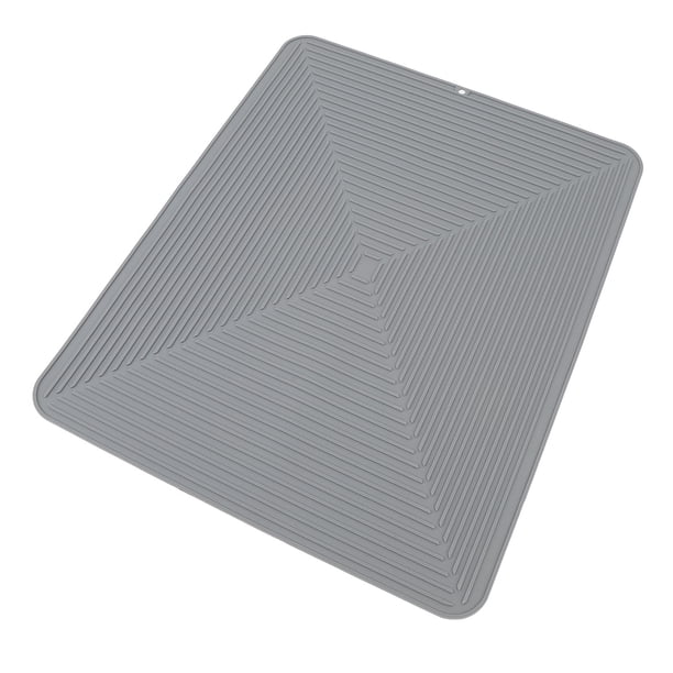 Estera De Silicona Para Secar Platos, 40,5x50,5 Cm, Protector Antideslizante Para Encimera De Cocina De Grado Alimenticio Con Alta Cresta Para Un Secado Más Rápido,