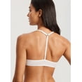thumbnail image 2 of Women's Mesh Front Closure Racerback Bra Lace Trim Unlined Underwire Sexy Sheer Bras, 2 of 3