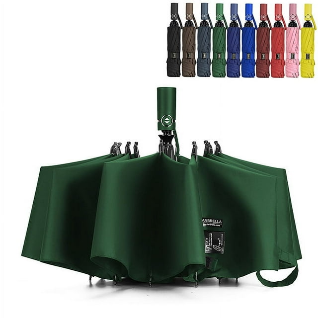 LANBRELLA Umbrella Windproof Travel Umbrella Compact Folding Reverse Umbrella