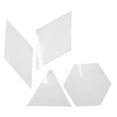 thumbnail image 1 of yuksok 4Pack Multifunctional Quilting Rulers Triangle Diamond Hexagon Shape Template Patchwork Weaving Accessories, 1 of 9
