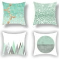 thumbnail image 2 of Light Green Geometric Cushion Cover Polyester Pillowcase Stripe Dot Grid Art Square Cushion Cover, 2 of 5