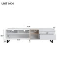 thumbnail image 6 of Gzxs Contemporary Rectangle Design TV Stand for Television Up to 80", Modern Meida Console Table, Entertainment Center with Drawer for Living Room, 70.9" Length, White, 6 of 10