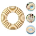 thumbnail image 4 of SHISUYAN Inflatable Float Swimming Ring Beach Pool Party Swimming Ring PVC Striped Swimming Ring Size 60#, 4 of 8