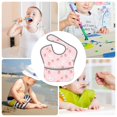 thumbnail image 6 of Bingfone Mess-Proof Baby Bib - Waterproof Bib for Baby Boy or Girl with Food Catcher Pocket, Unisex-Rabbit And Peach, 6 of 6
