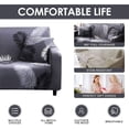 thumbnail image 2 of Pattern Sofa Cover Slipcover Stretch Arm Chair Loveseat Couch Fitted Furniture Protector for 3-Seat Sofa,Feather, 2 of 8
