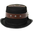 thumbnail image 6 of PuliPuqi Unisex Gothic Steampunk Top Hats with Goggle Gear Hat Headwear Men Women, 6 of 6