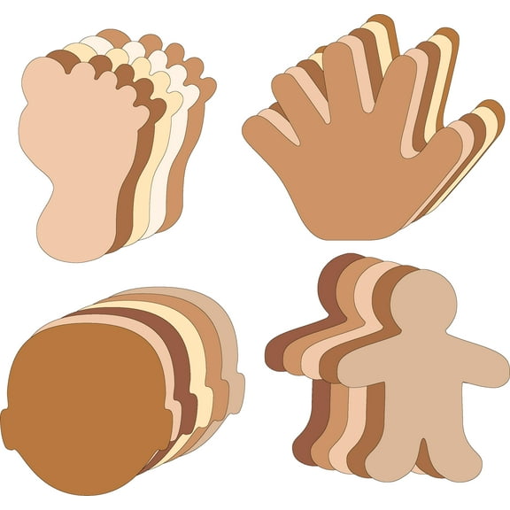 SHAPES ETC. Large Cut-Out Set - Multicultural Body Parts